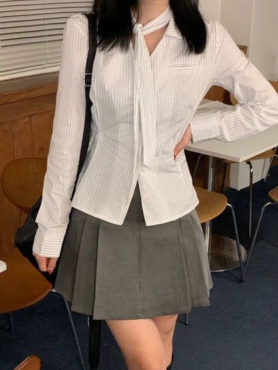 [Belt Set] Basic Pleated Skirt