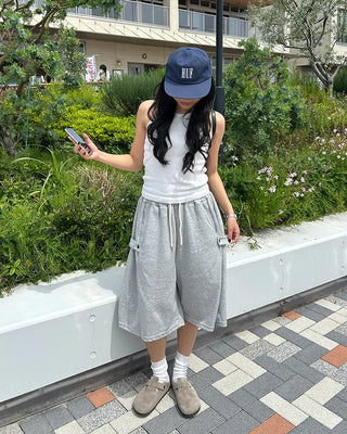 Adjustable Flare Bermuda Sweatpants