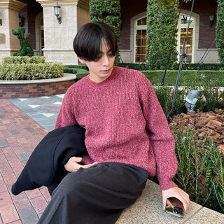 (Unisex) Blurred Round Knit