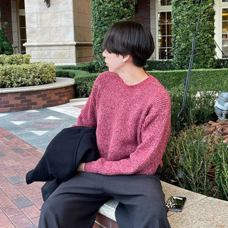 (Unisex) Blurred Round Knit