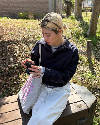 Double-border long-sleeve T-shirt