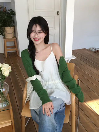 Layered chiffon blouse