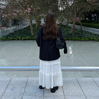 One-button oversized jacket