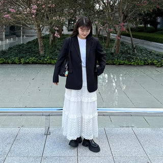 One-button oversized jacket