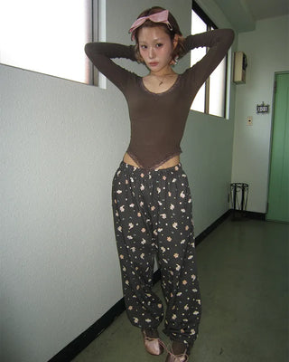 Lace plunging pointed hem slim cut and sew