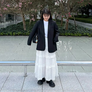One-button oversized jacket