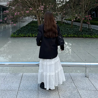 One-button oversized jacket