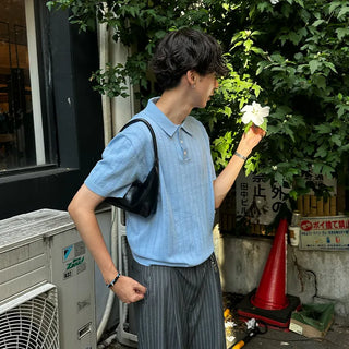 (Unisex) Simple Line Shoulder Bag