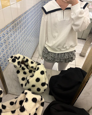 Dot Big Ribbon Boa Bag