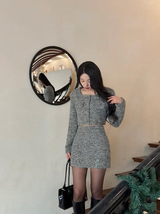 [SET] Boucle Tweed Set-up