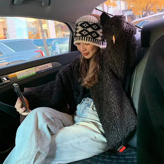 Ethnic knit beanie