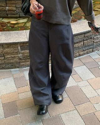 Slit wide pants