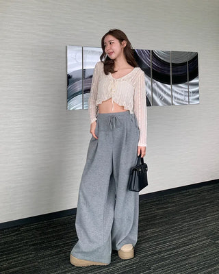 Frill Lace Crop Cardigan