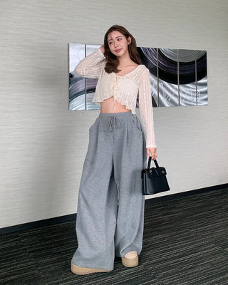 Frill Lace Crop Cardigan