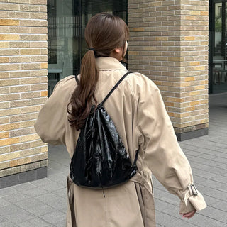 Glossy Ribbon String Shoulder Bag