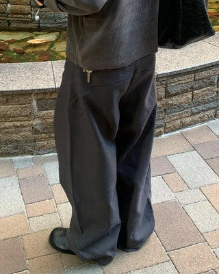 Slit wide pants