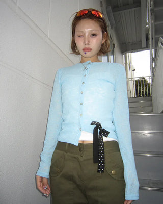 Shell Button Summer Cardigan