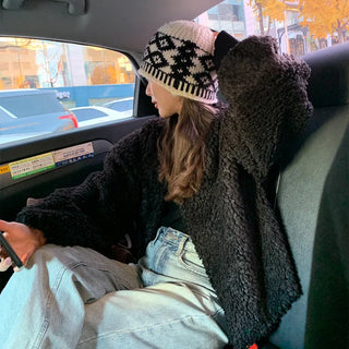 Ethnic knit beanie