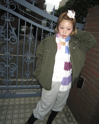 Cherry Pattern Pointelle Chouchou