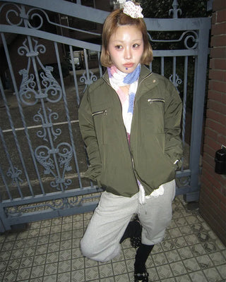 Zip-fly nylon jacket