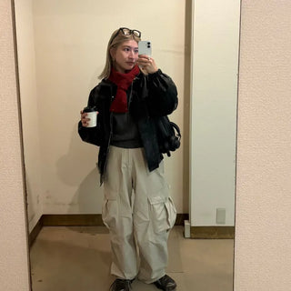 Wool spun scarf