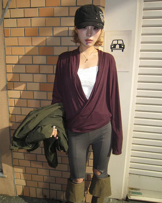Center seam open knee-high leggings