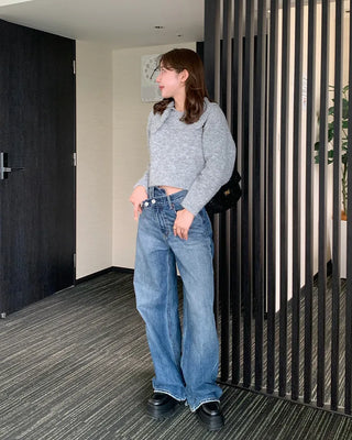 Big Collar Point Knit