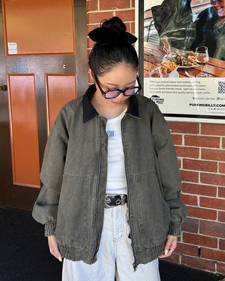 (Unisex) Leopard-Lined Cotton Blouson