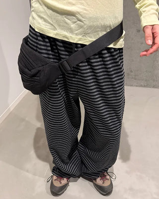 Waist String Border Easy Pants