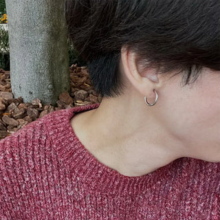 Simple silver earrings