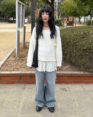 Loose-fit colored knit