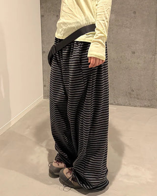 Waist String Border Easy Pants