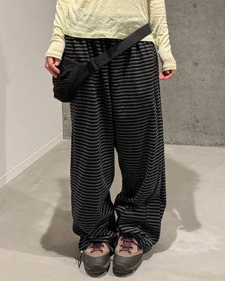 Waist String Border Easy Pants