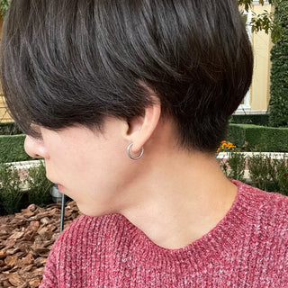 Simple silver earrings