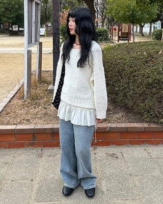 Loose-fit colored knit