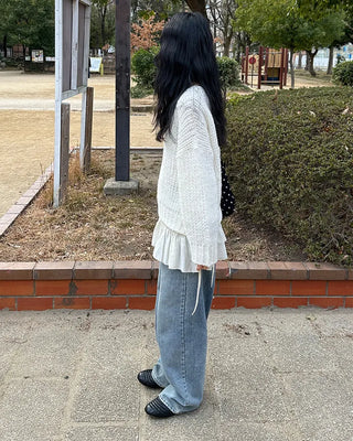 Loose-fit colored knit