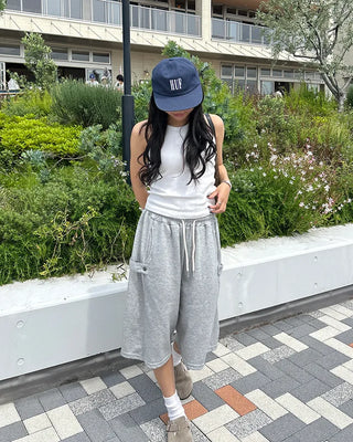 Adjustable Flare Bermuda Sweatpants