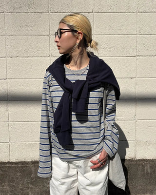 Drop shoulder polo neck sweatshirt