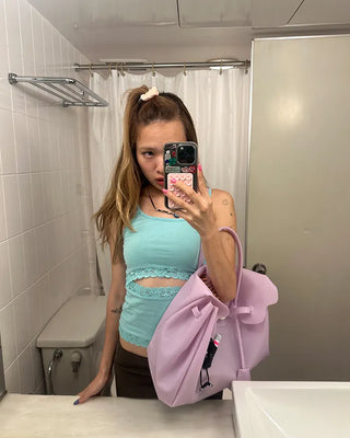 Matte Jelly Big Square Lock Bag