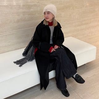 Back-tucked long coat