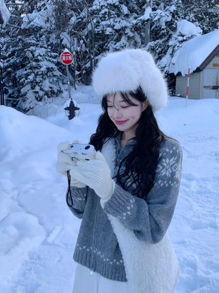[UNISEX] Smartphone-compatible knit gloves