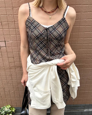 Brown bead necklace
