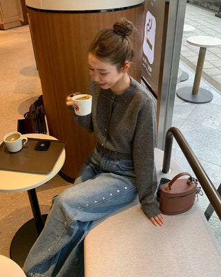 Heart Stud Point Denim Pants