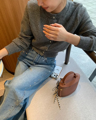 Heart Stud Point Denim Pants