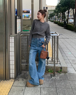Heart Stud Point Denim Pants