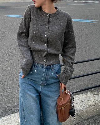 Heart Stud Point Denim Pants