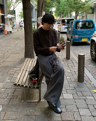 Slit wide pants