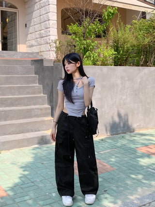 String cargo pants