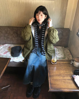 Eyelet color T-shirt