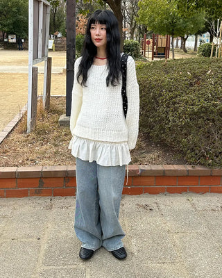 Loose-fit colored knit